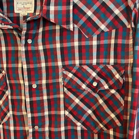 Levi’s men’s L western pearl snap shirt Rodeo cowboy Yellowstone - Picture 11 of 15